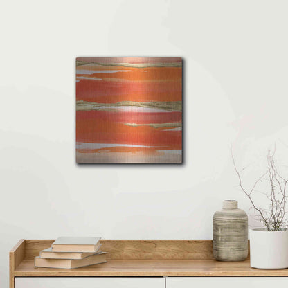 Luxe Metal Art 'Gilded Mandarin I' by Chris Paschke, Metal Wall Art,12x12