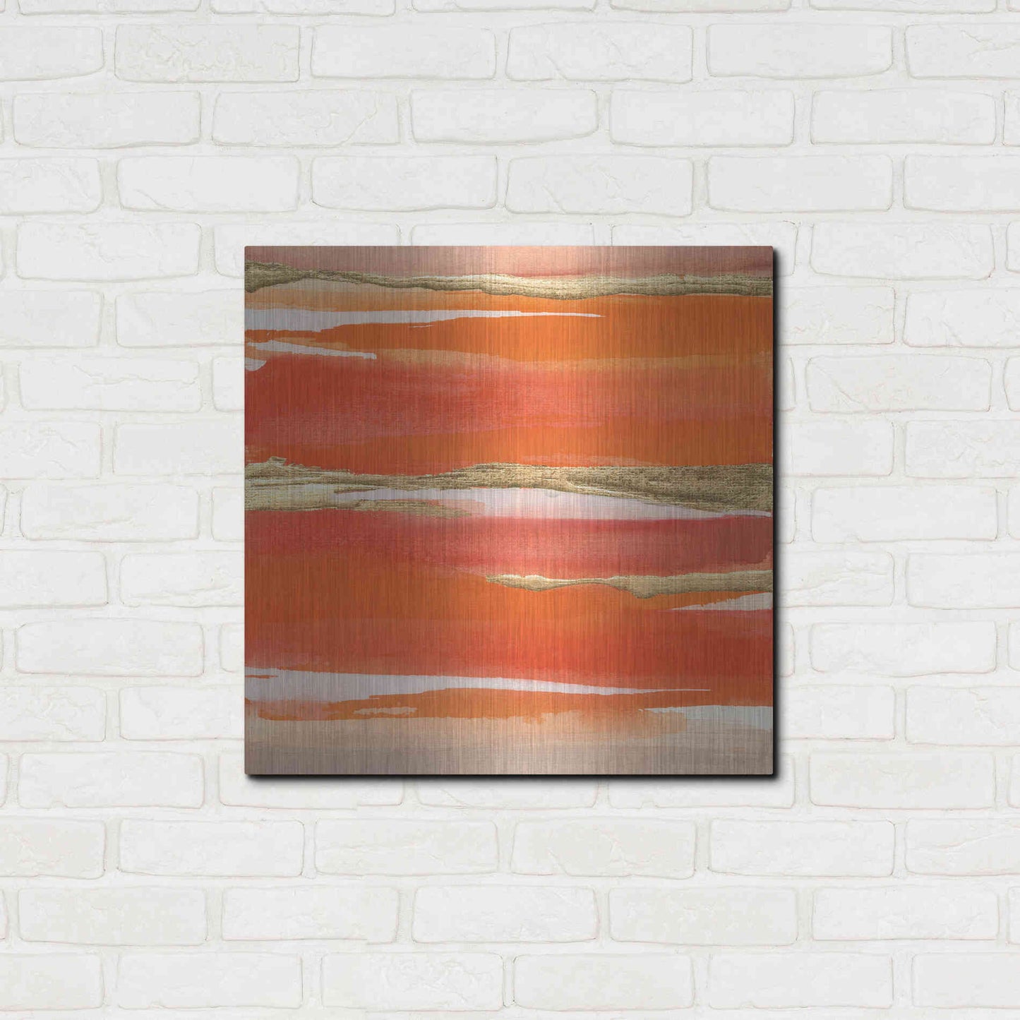 Luxe Metal Art 'Gilded Mandarin I' by Chris Paschke, Metal Wall Art,24x24