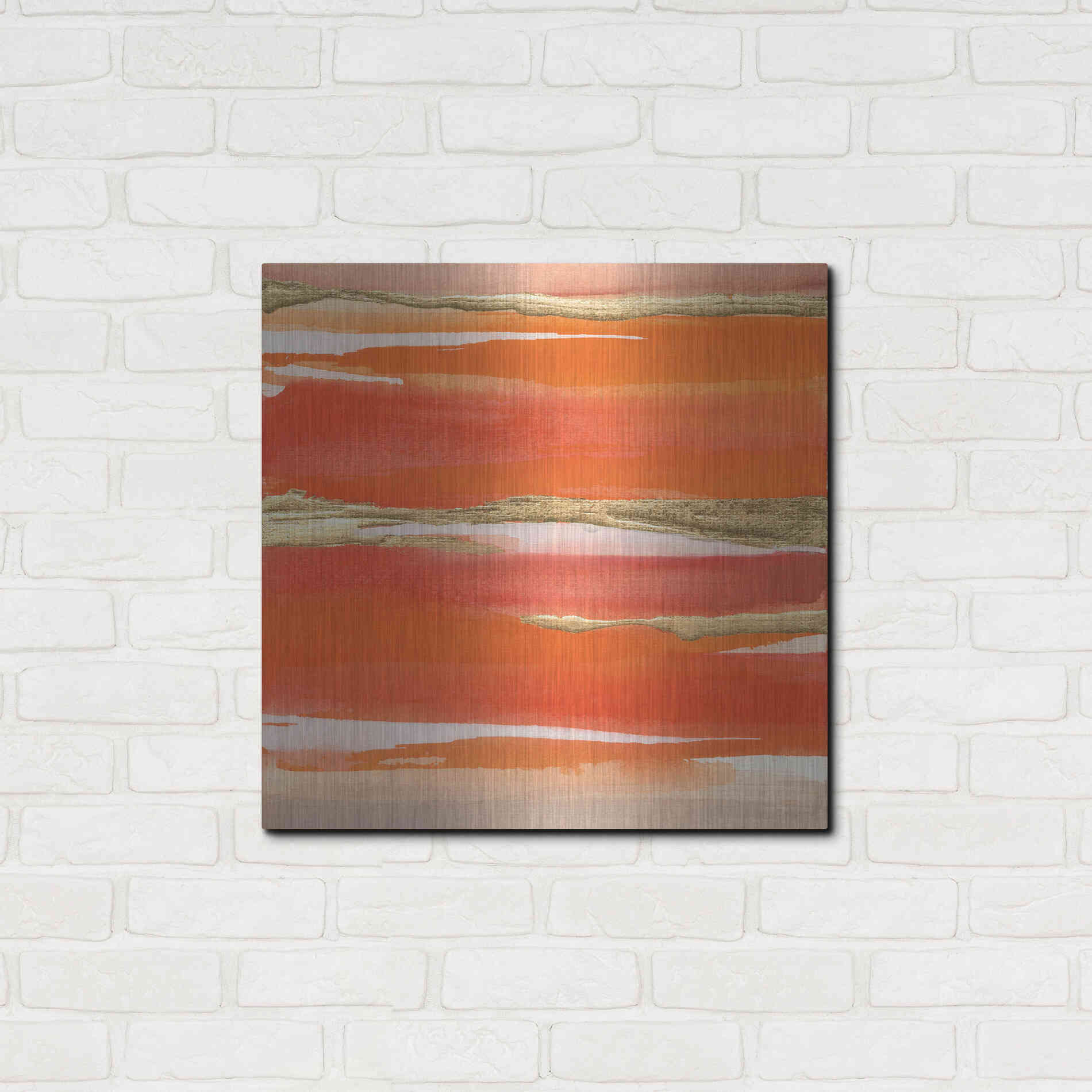 Luxe Metal Art 'Gilded Mandarin I' by Chris Paschke, Metal Wall Art,24x24