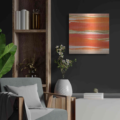 Luxe Metal Art 'Gilded Mandarin I' by Chris Paschke, Metal Wall Art,24x24