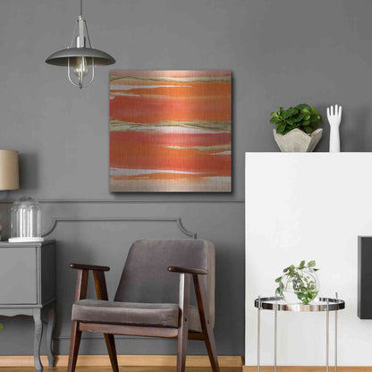 Luxe Metal Art 'Gilded Mandarin I' by Chris Paschke, Metal Wall Art,24x24