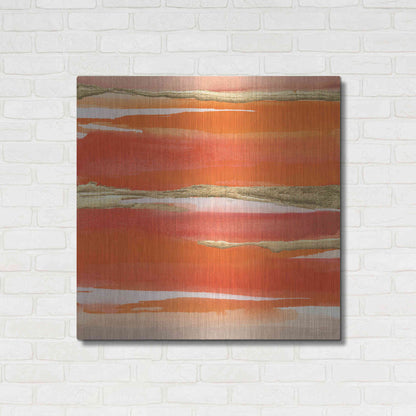 Luxe Metal Art 'Gilded Mandarin I' by Chris Paschke, Metal Wall Art,36x36