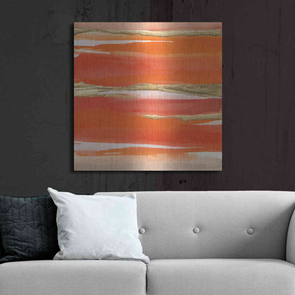 Luxe Metal Art 'Gilded Mandarin I' by Chris Paschke, Metal Wall Art,36x36