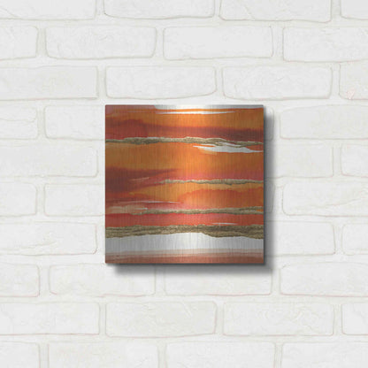 Luxe Metal Art 'Gilded Mandarin II' by Chris Paschke, Metal Wall Art,12x12