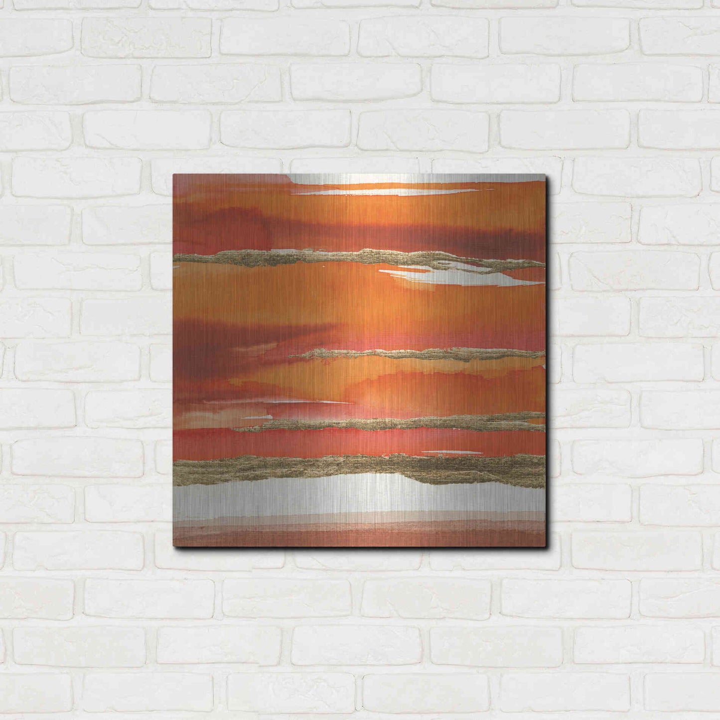 Luxe Metal Art 'Gilded Mandarin II' by Chris Paschke, Metal Wall Art,24x24