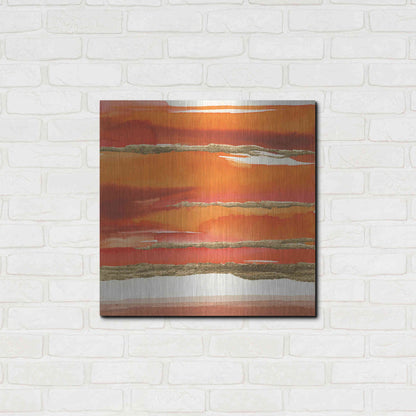 Luxe Metal Art 'Gilded Mandarin II' by Chris Paschke, Metal Wall Art,24x24