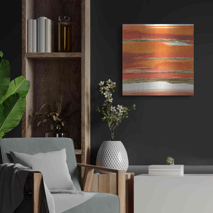 Luxe Metal Art 'Gilded Mandarin II' by Chris Paschke, Metal Wall Art,24x24
