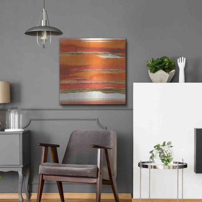 Luxe Metal Art 'Gilded Mandarin II' by Chris Paschke, Metal Wall Art,24x24