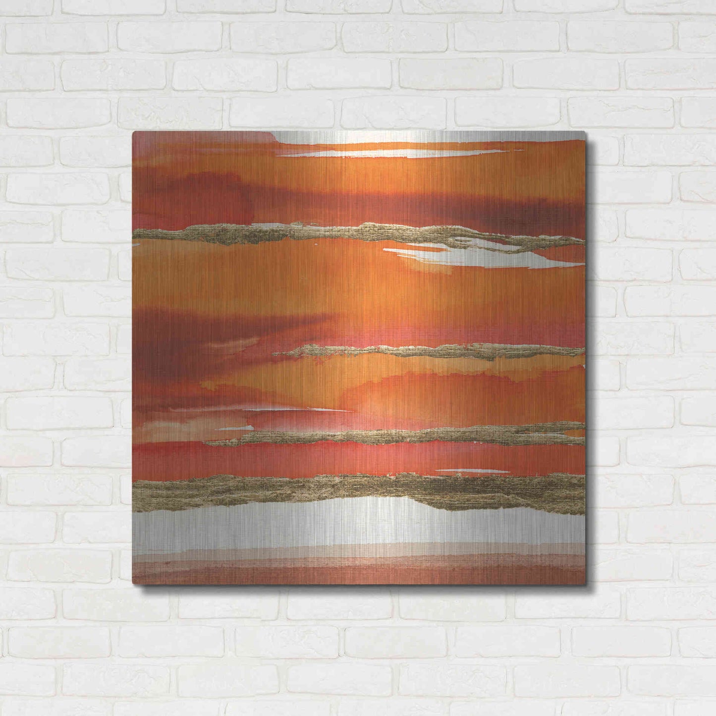 Luxe Metal Art 'Gilded Mandarin II' by Chris Paschke, Metal Wall Art,36x36