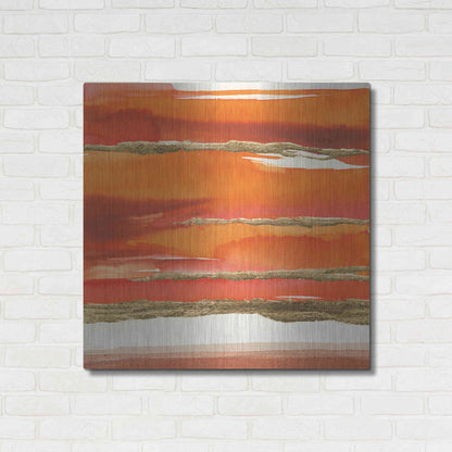 Luxe Metal Art 'Gilded Mandarin II' by Chris Paschke, Metal Wall Art,36x36