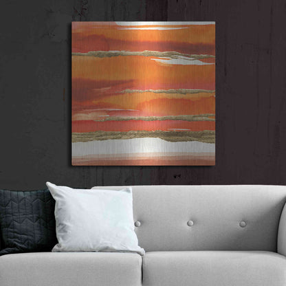 Luxe Metal Art 'Gilded Mandarin II' by Chris Paschke, Metal Wall Art,36x36