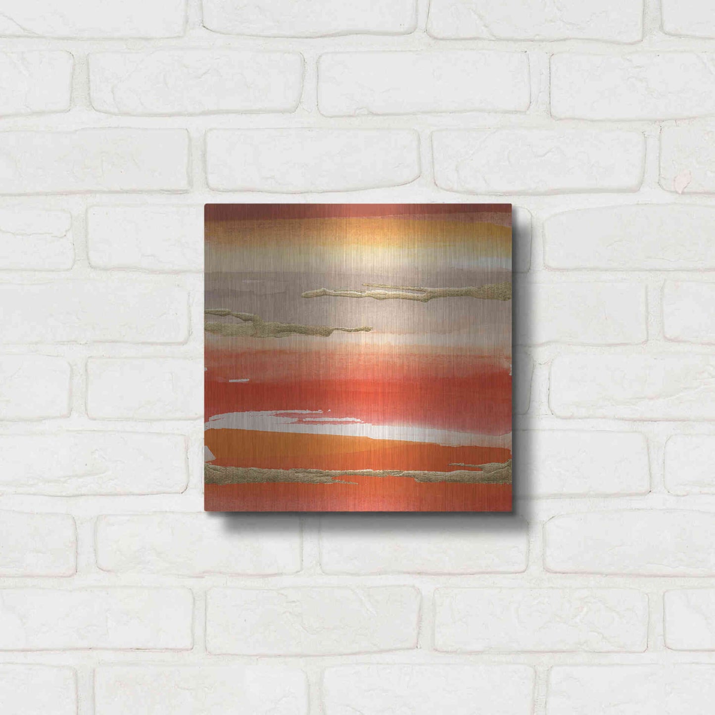 Luxe Metal Art 'Gilded Mandarin III' by Chris Paschke, Metal Wall Art,12x12