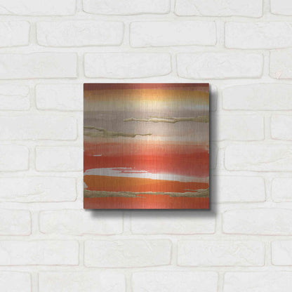 Luxe Metal Art 'Gilded Mandarin III' by Chris Paschke, Metal Wall Art,12x12