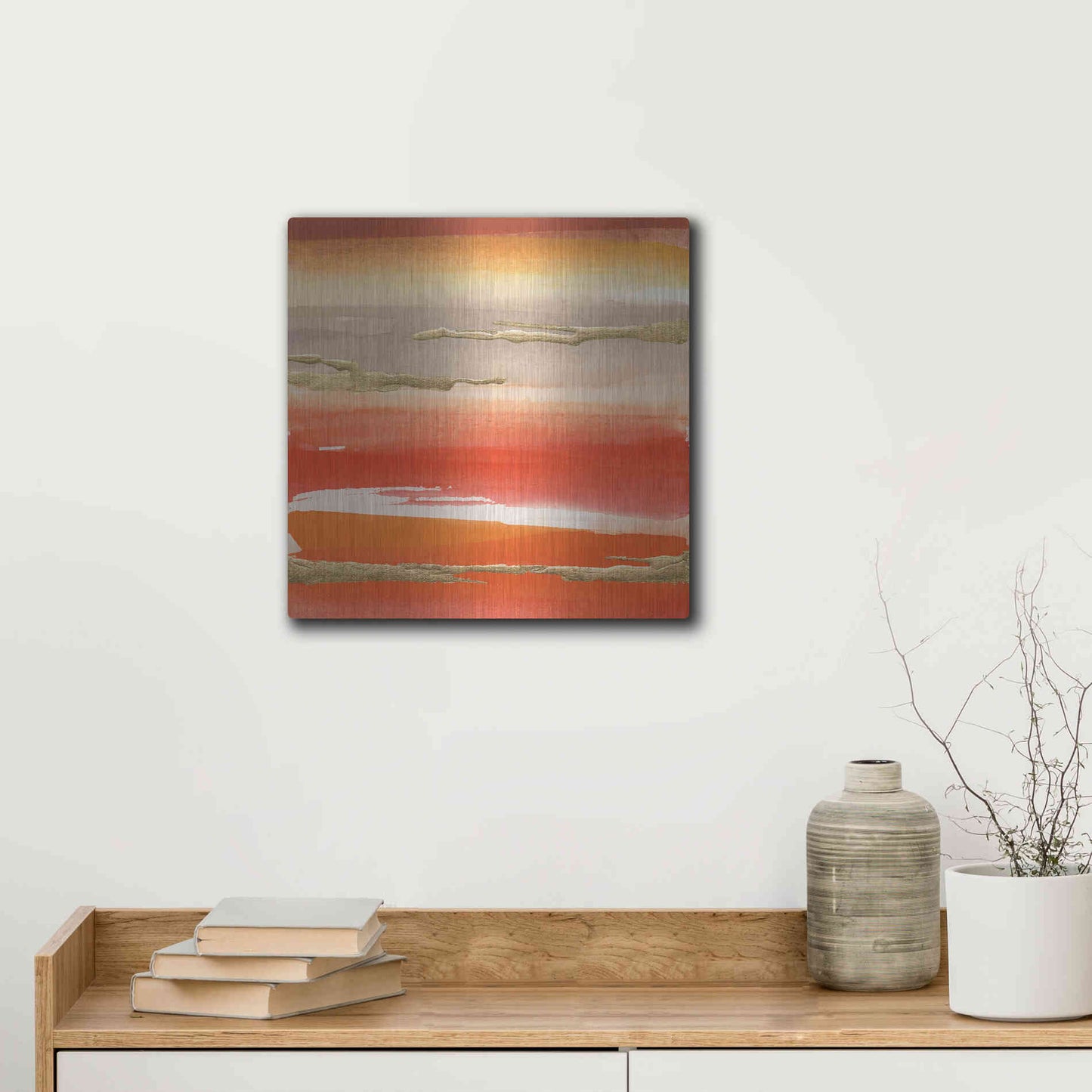 Luxe Metal Art 'Gilded Mandarin III' by Chris Paschke, Metal Wall Art,12x12