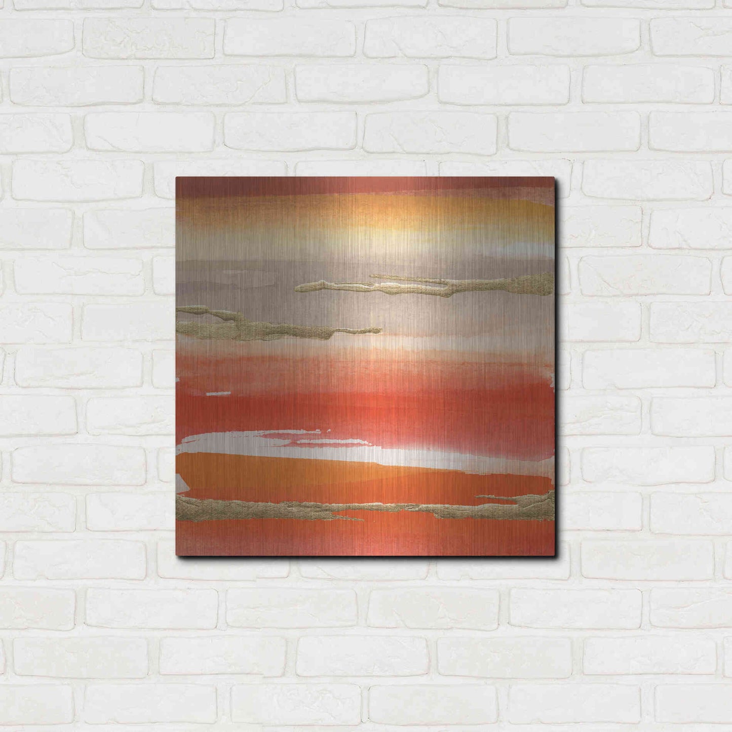Luxe Metal Art 'Gilded Mandarin III' by Chris Paschke, Metal Wall Art,24x24