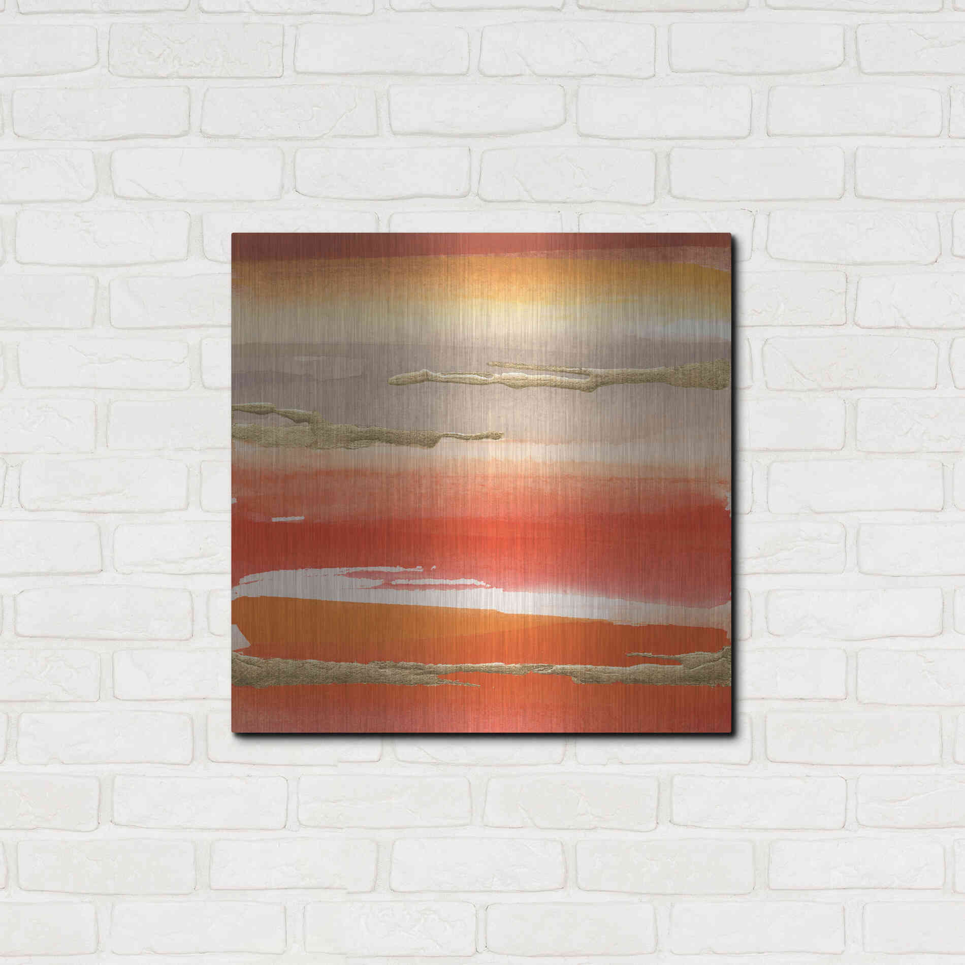 Luxe Metal Art 'Gilded Mandarin III' by Chris Paschke, Metal Wall Art,24x24