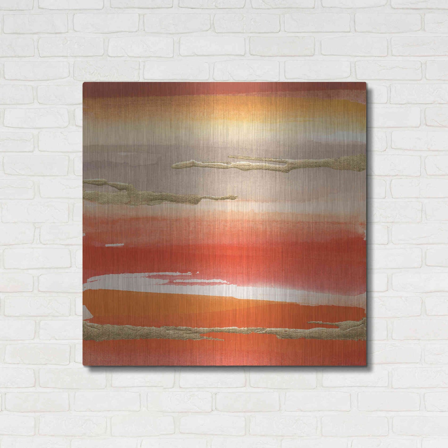 Luxe Metal Art 'Gilded Mandarin III' by Chris Paschke, Metal Wall Art,36x36
