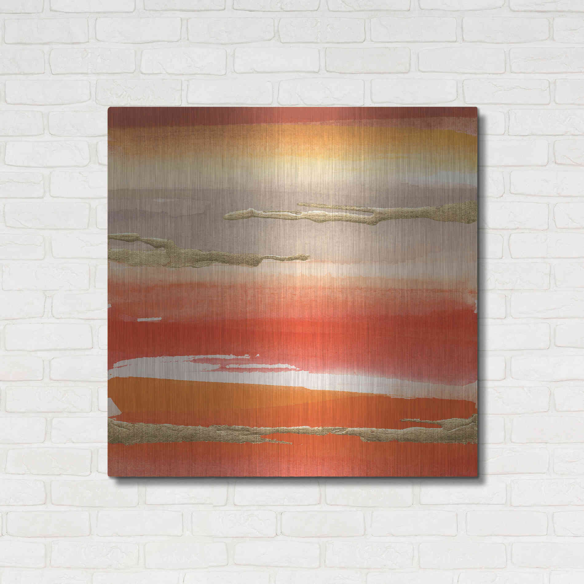 Luxe Metal Art 'Gilded Mandarin III' by Chris Paschke, Metal Wall Art,36x36