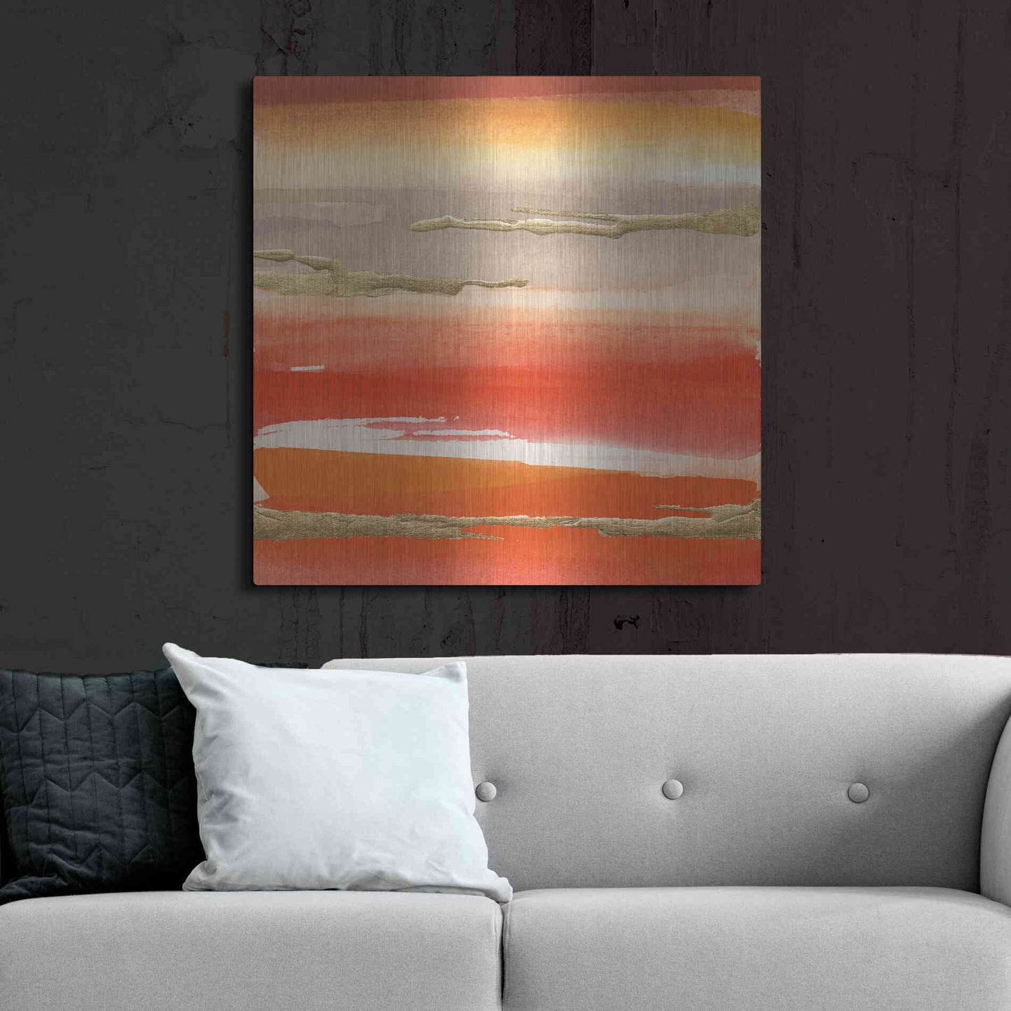 Luxe Metal Art 'Gilded Mandarin III' by Chris Paschke, Metal Wall Art,36x36