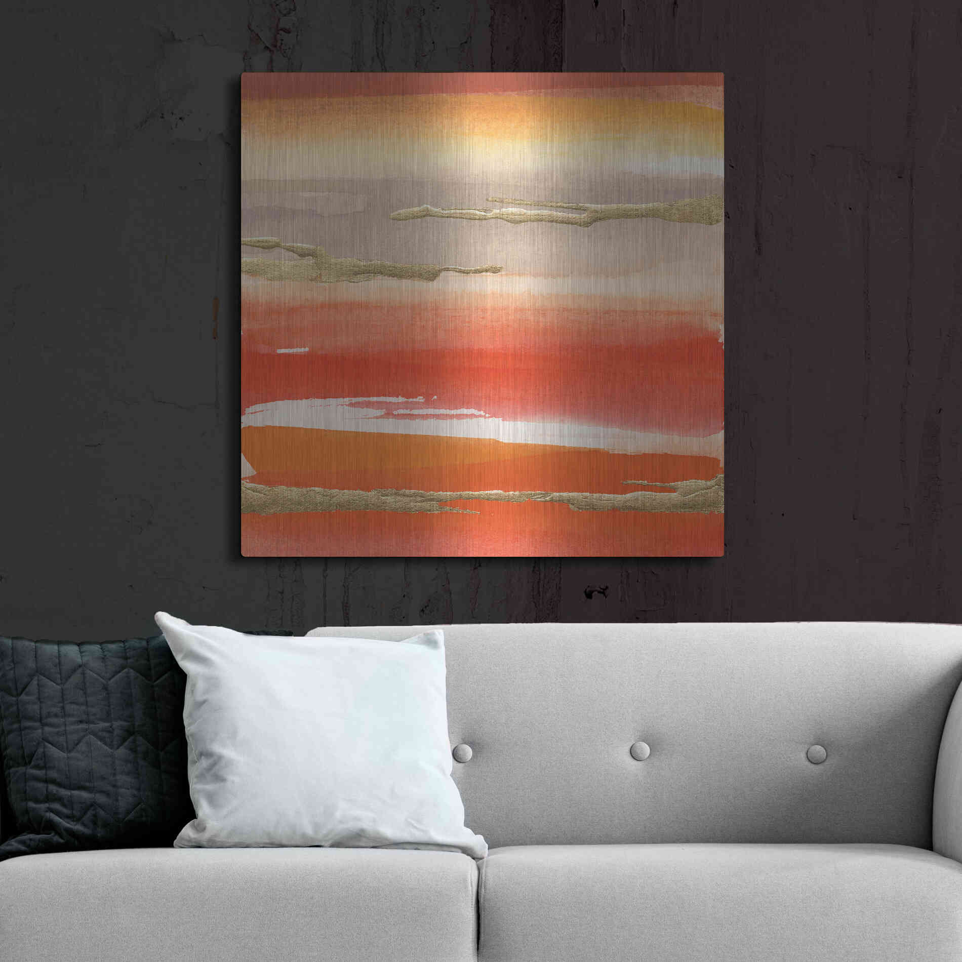 Luxe Metal Art 'Gilded Mandarin III' by Chris Paschke, Metal Wall Art,36x36