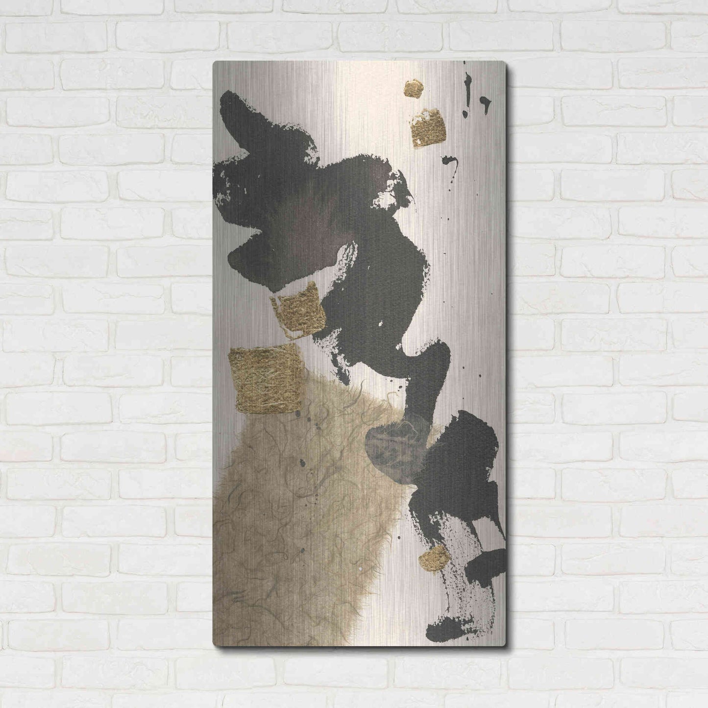 Luxe Metal Art 'Gilded Collage I' by Chris Paschke, Metal Wall Art,24x48