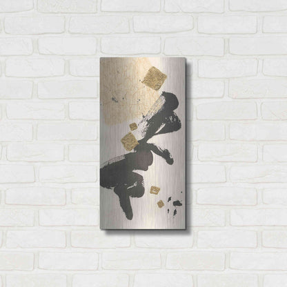 Luxe Metal Art 'Gilded Collage II' by Chris Paschke, Metal Wall Art,12x24