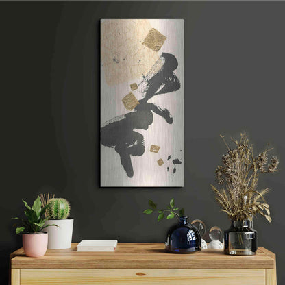 Luxe Metal Art 'Gilded Collage II' by Chris Paschke, Metal Wall Art,12x24
