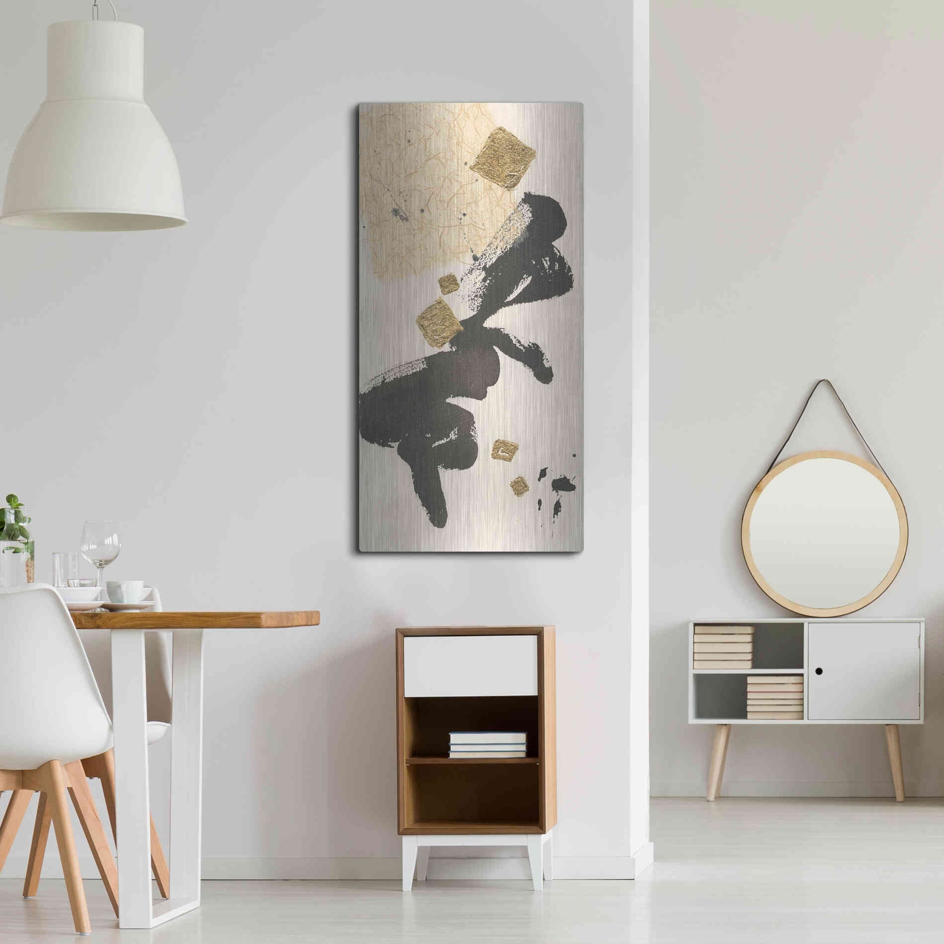 Luxe Metal Art 'Gilded Collage II' by Chris Paschke, Metal Wall Art,24x48