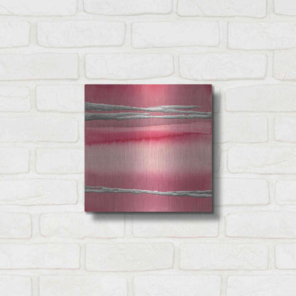 Luxe Metal Art 'Silver Rose I' by Chris Paschke, Metal Wall Art,12x12