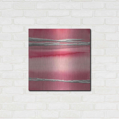 Luxe Metal Art 'Silver Rose I' by Chris Paschke, Metal Wall Art,24x24