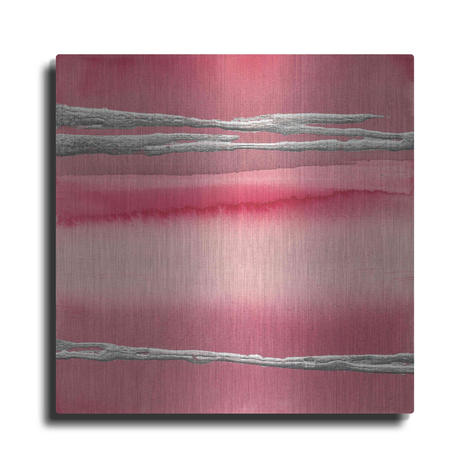 Luxe Metal Art 'Silver Rose I' by Chris Paschke, Metal Wall Art