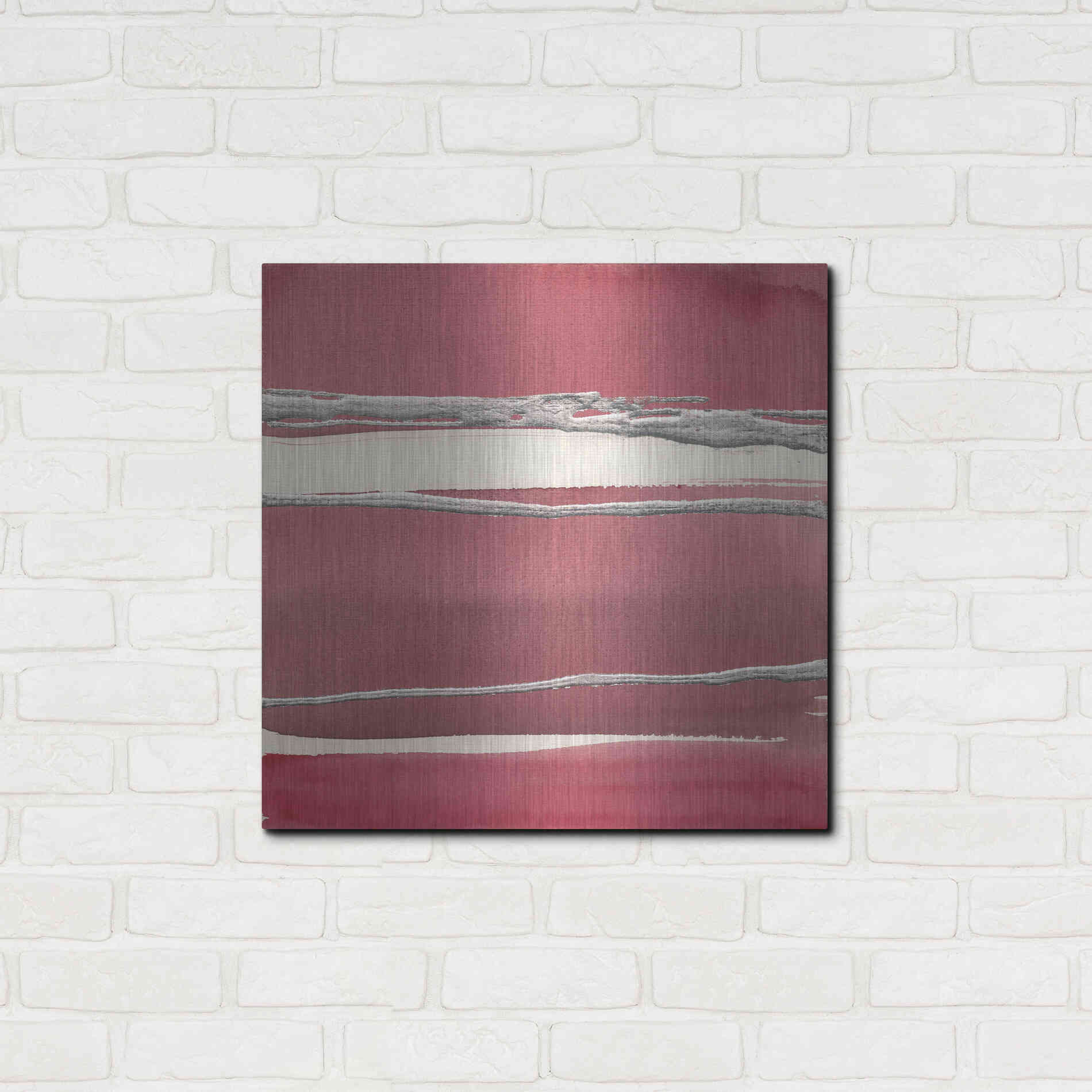 Luxe Metal Art 'Silver Rose II' by Chris Paschke, Metal Wall Art,24x24