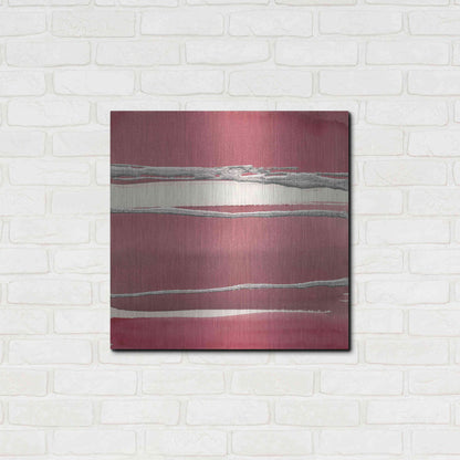 Luxe Metal Art 'Silver Rose II' by Chris Paschke, Metal Wall Art,24x24