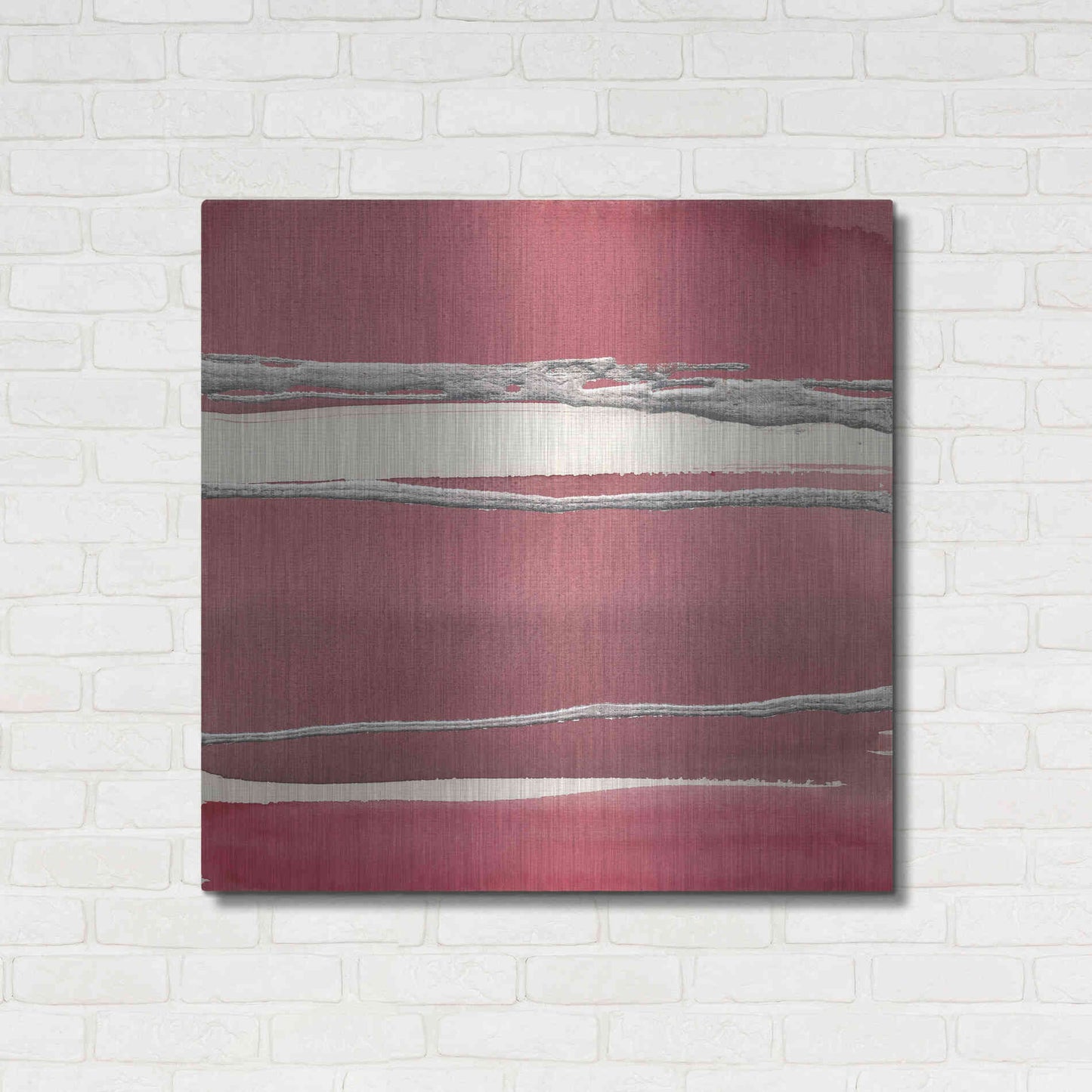 Luxe Metal Art 'Silver Rose II' by Chris Paschke, Metal Wall Art,36x36