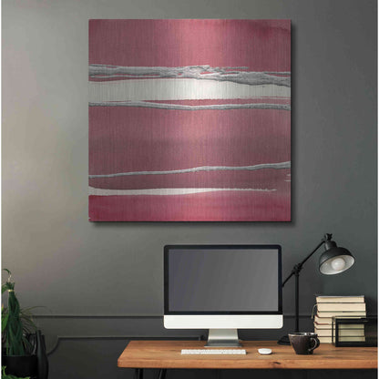 Luxe Metal Art 'Silver Rose II' by Chris Paschke, Metal Wall Art,36x36