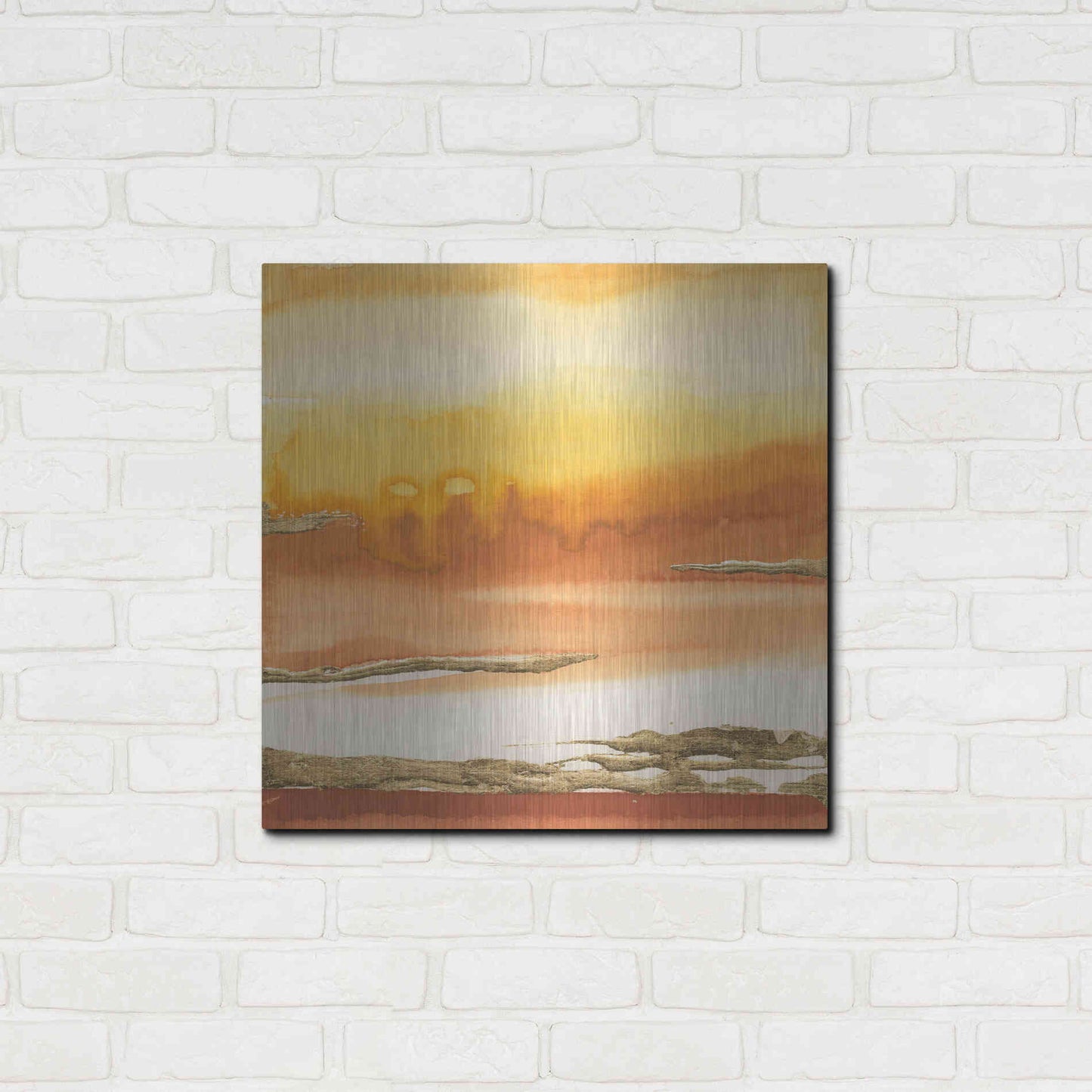 Luxe Metal Art 'Gilded Amber I' by Chris Paschke, Metal Wall Art,24x24