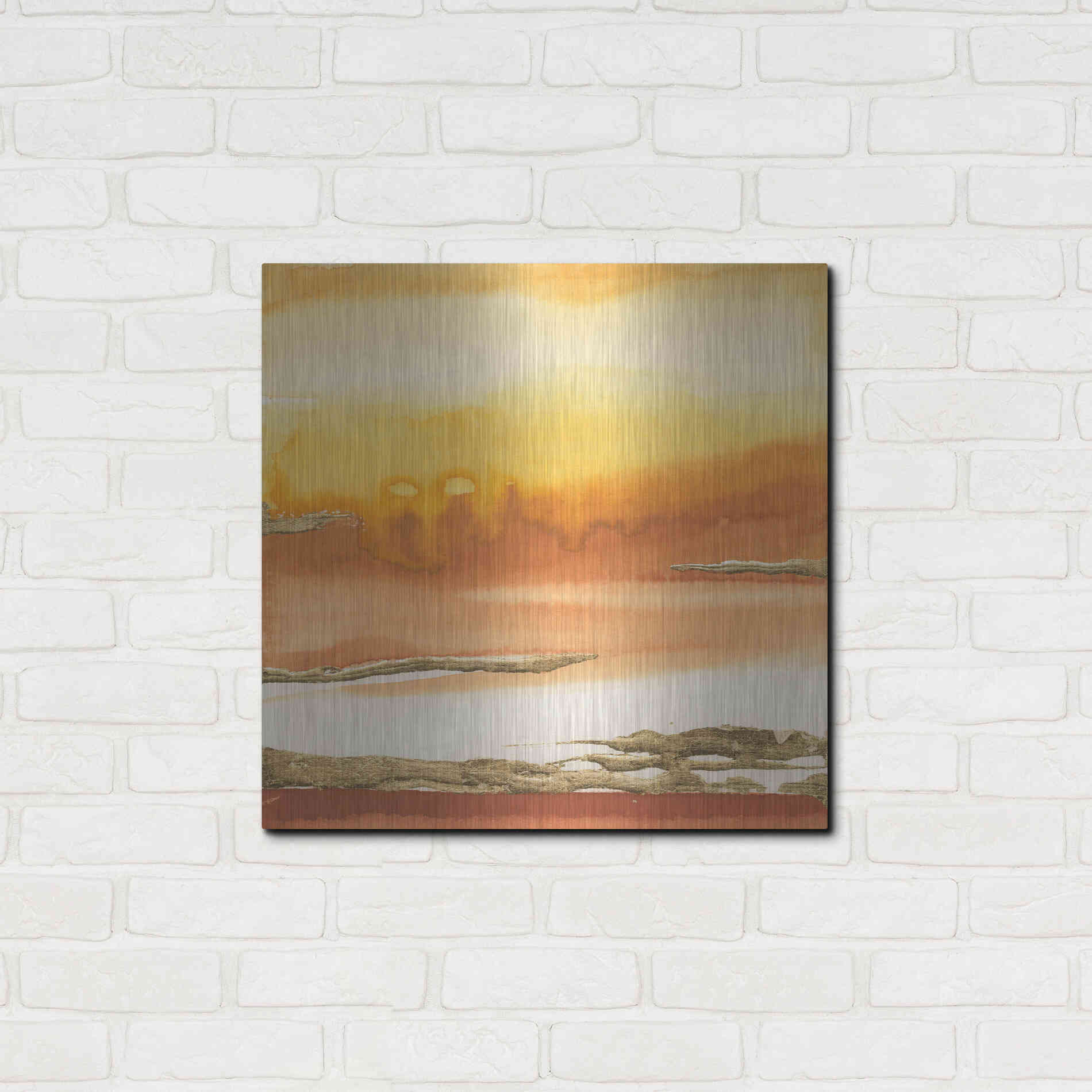 Luxe Metal Art 'Gilded Amber I' by Chris Paschke, Metal Wall Art,24x24