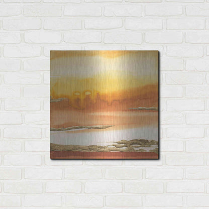 Luxe Metal Art 'Gilded Amber I' by Chris Paschke, Metal Wall Art,24x24