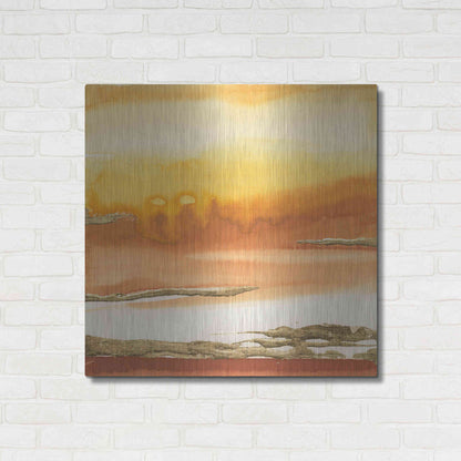 Luxe Metal Art 'Gilded Amber I' by Chris Paschke, Metal Wall Art,36x36