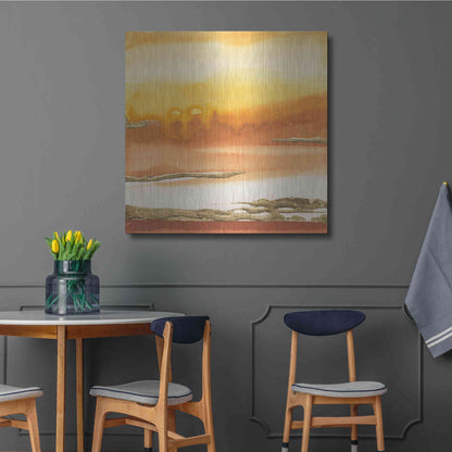 Luxe Metal Art 'Gilded Amber I' by Chris Paschke, Metal Wall Art,36x36
