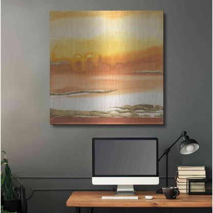 Luxe Metal Art 'Gilded Amber I' by Chris Paschke, Metal Wall Art,36x36