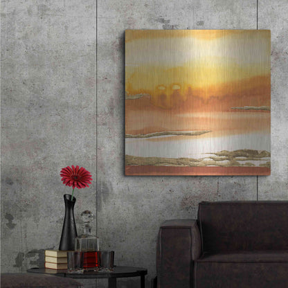 Luxe Metal Art 'Gilded Amber I' by Chris Paschke, Metal Wall Art,36x36