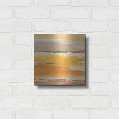 Luxe Metal Art 'Gilded Amber II' by Chris Paschke, Metal Wall Art,12x12