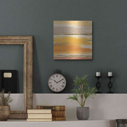 Luxe Metal Art 'Gilded Amber II' by Chris Paschke, Metal Wall Art,12x12
