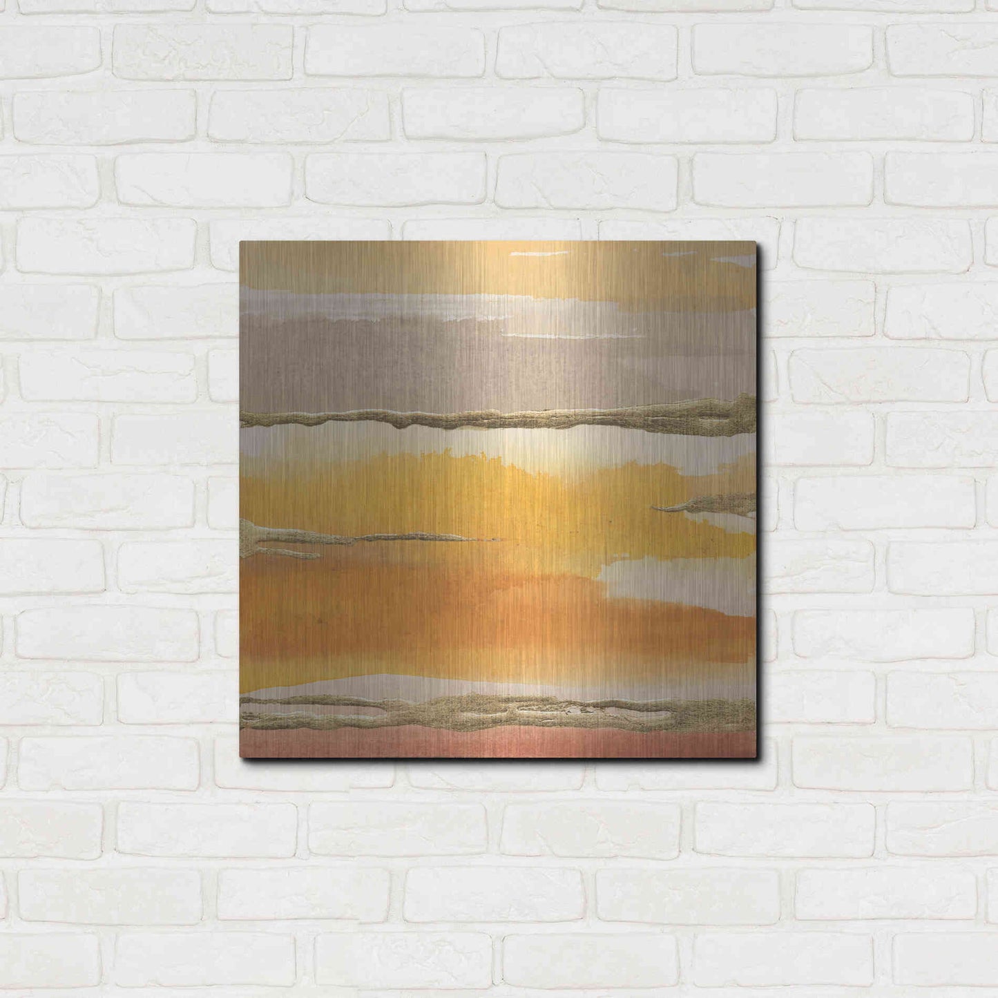 Luxe Metal Art 'Gilded Amber II' by Chris Paschke, Metal Wall Art,24x24
