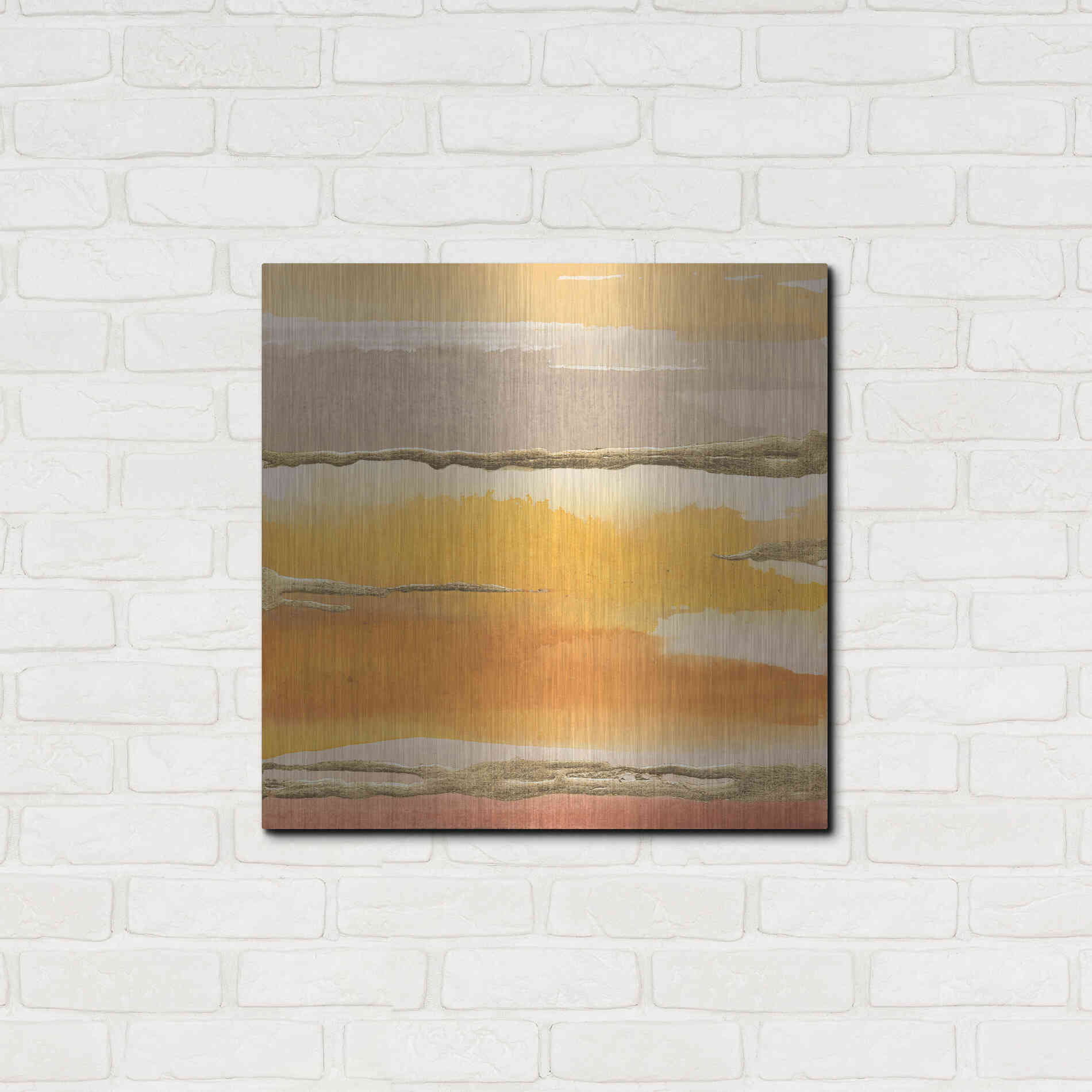 Luxe Metal Art 'Gilded Amber II' by Chris Paschke, Metal Wall Art,24x24
