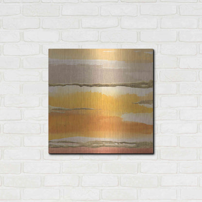 Luxe Metal Art 'Gilded Amber II' by Chris Paschke, Metal Wall Art,24x24