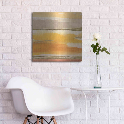 Luxe Metal Art 'Gilded Amber II' by Chris Paschke, Metal Wall Art,24x24