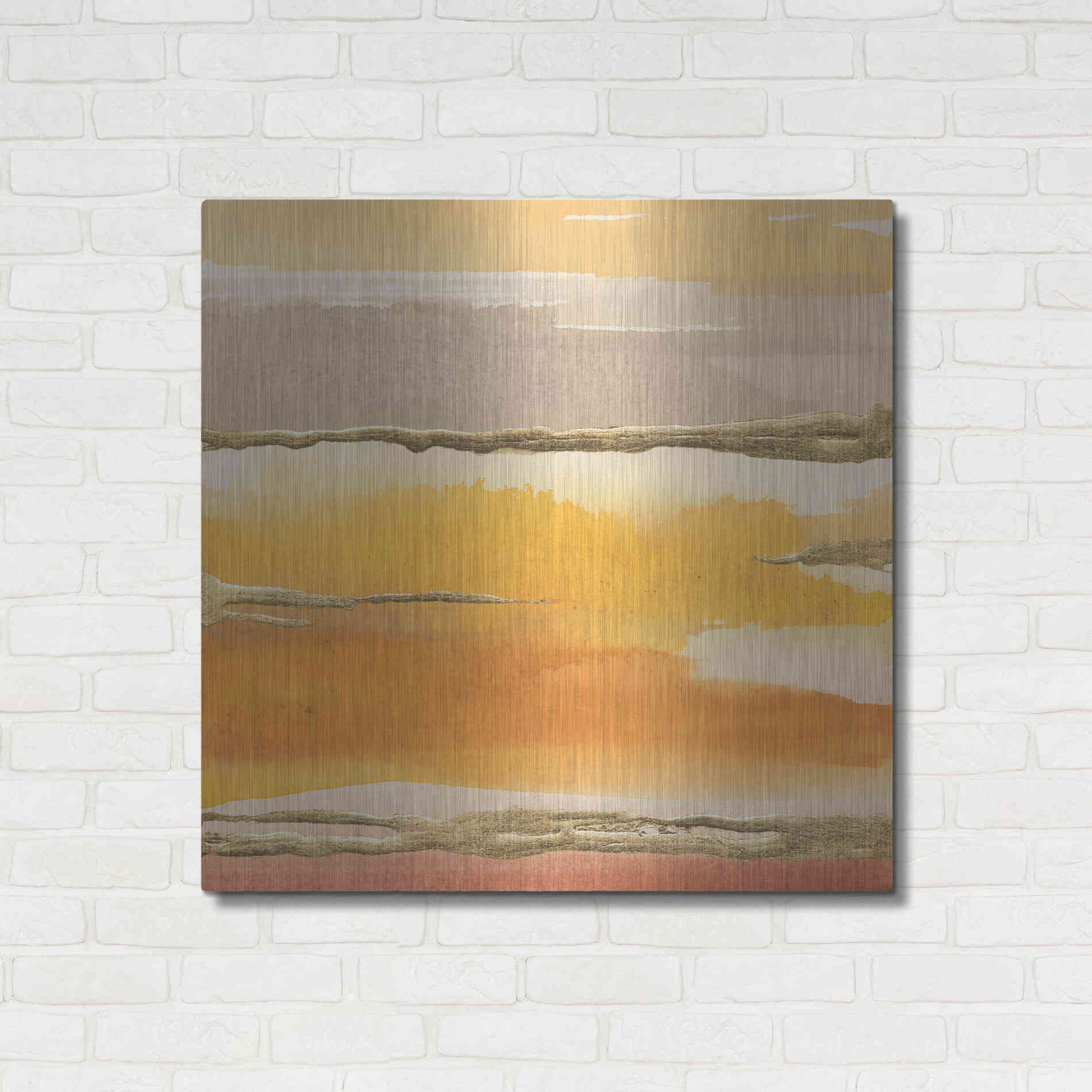 Luxe Metal Art 'Gilded Amber II' by Chris Paschke, Metal Wall Art,36x36