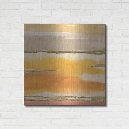 Luxe Metal Art 'Gilded Amber II' by Chris Paschke, Metal Wall Art,36x36